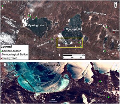 Seasonal ice-covered lake surface likely caused the spatial heterogeneity of aeolian sediment grain-size in the source region of Yellow River, northeastern Tibetan Plateau, China